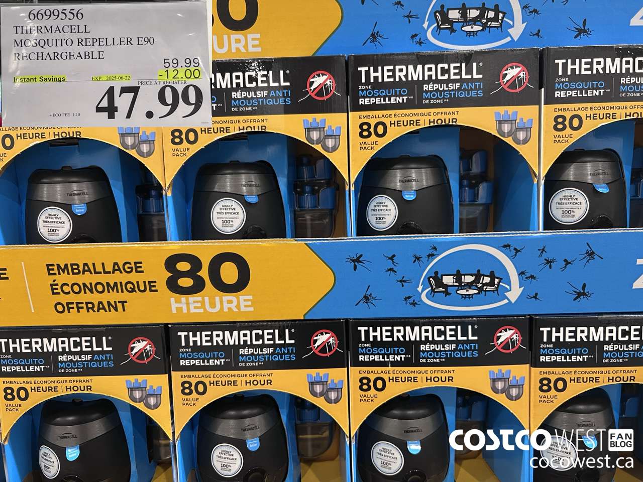 6699556 THERMACELL MOSQUITO REPELLER E90 RECHARGEABLE ($12.00 INSTANT SAVINGS EXPIRES ON 2025-06-22) $47.99