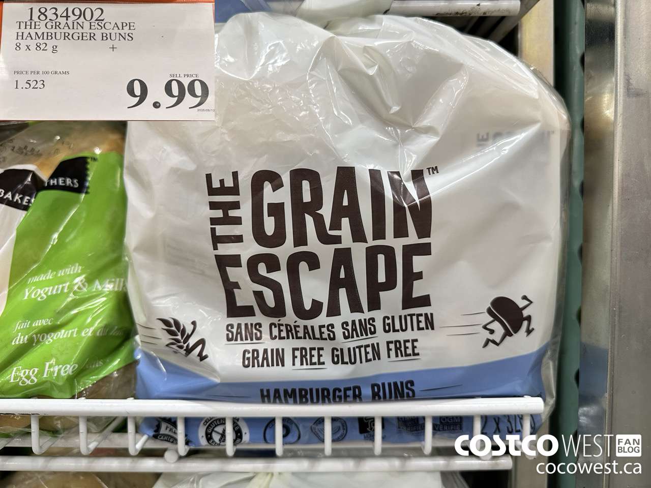 1834902 THE GRAIN ESCAPE HAMBURGER BUNS 8 X 82 G $9.99