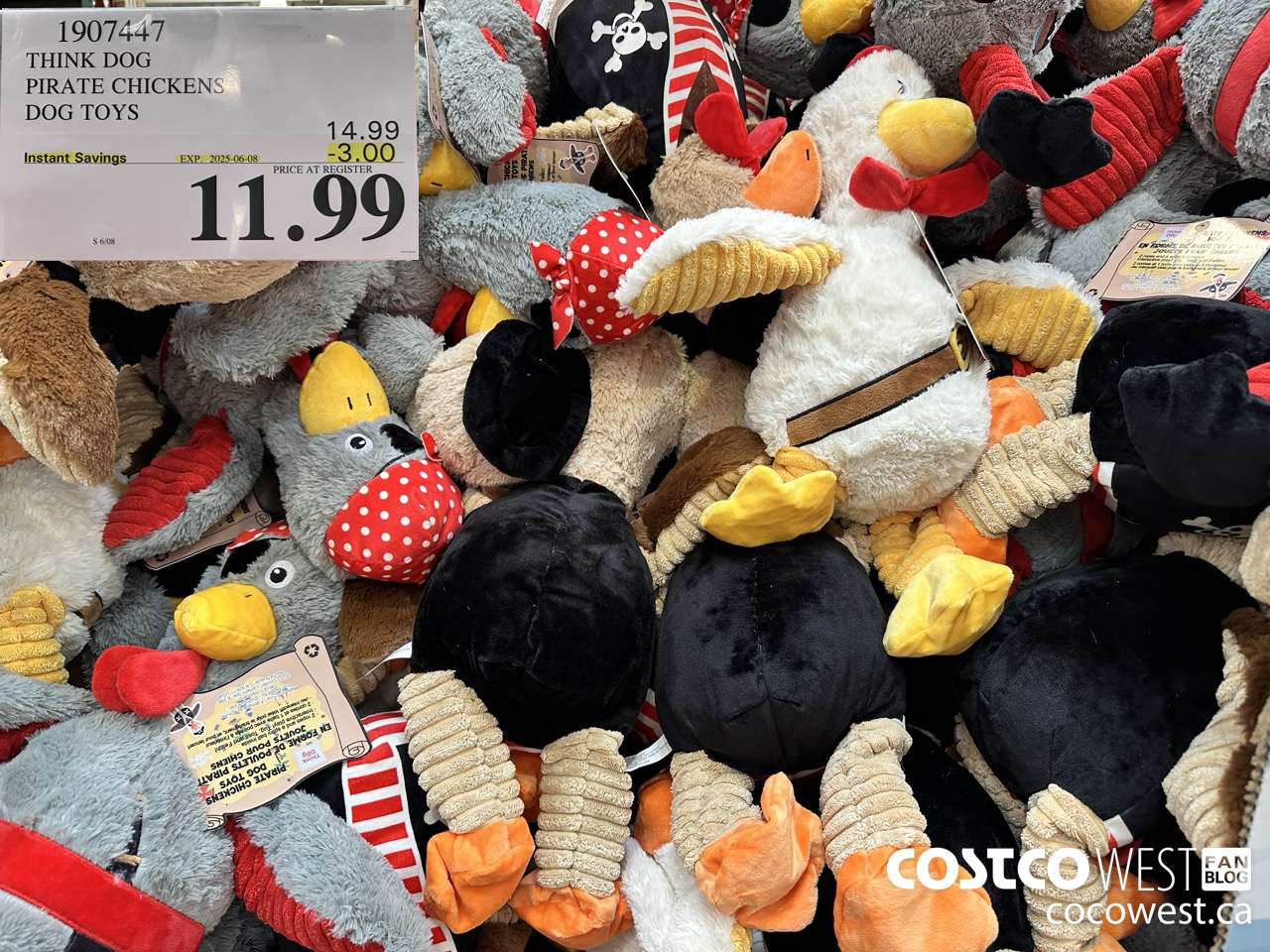 1907447 THINK DOG PIRATE CHICKENS DOG TOYS ($3.00 INSTANT SAVINGS EXPIRES ON 2025-06-08) $11.99