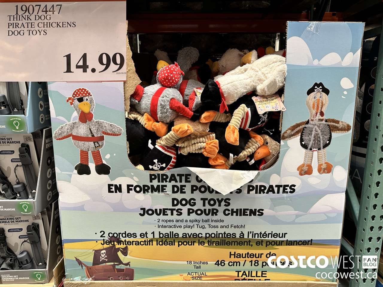 1907447 THINK DOG PIRATE CHICKENS DOG TOYS $14.99