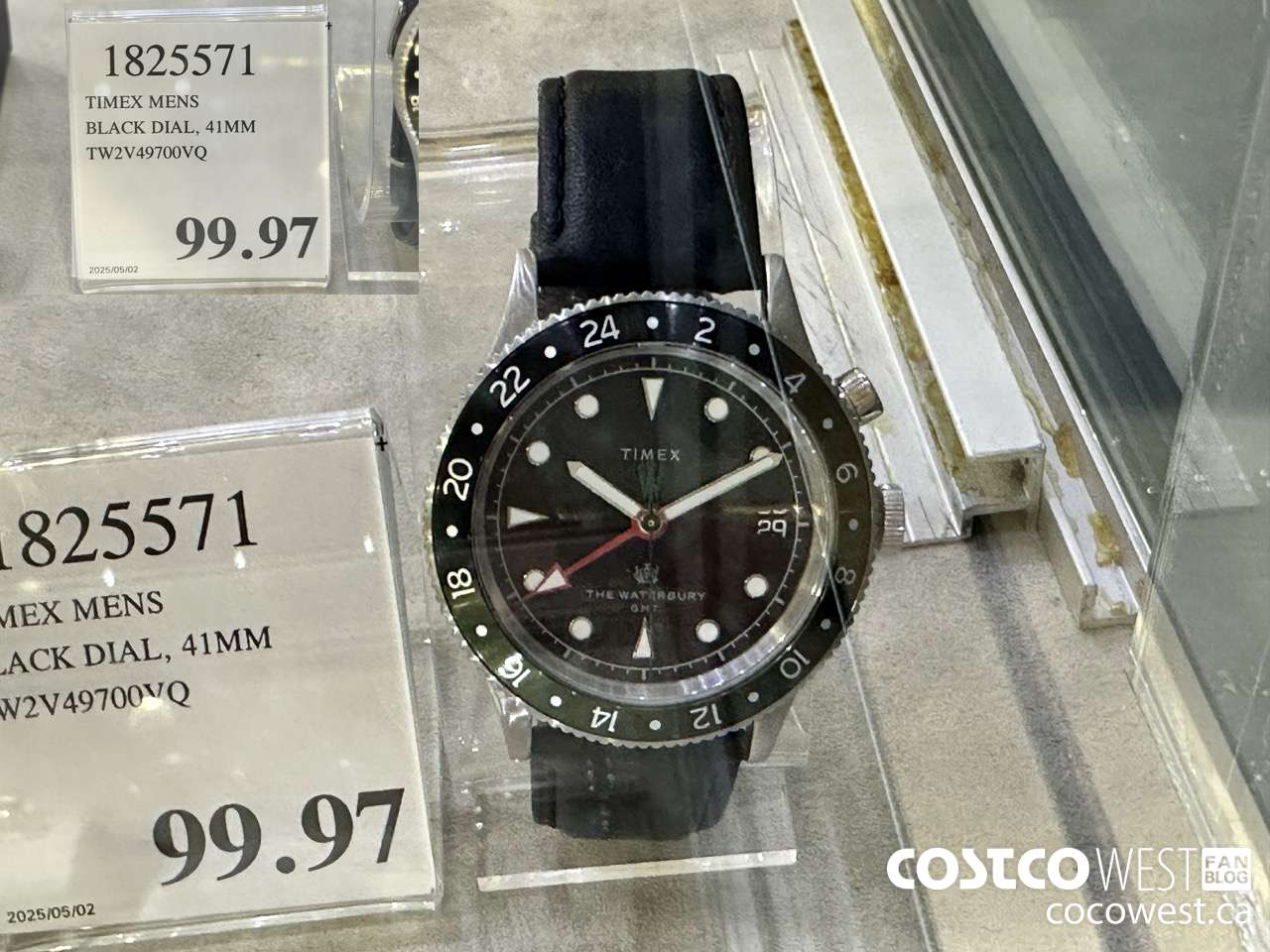 1825571 TIMEX MENS BLACK DIAL 41MM TW2V49700VQ $99.97