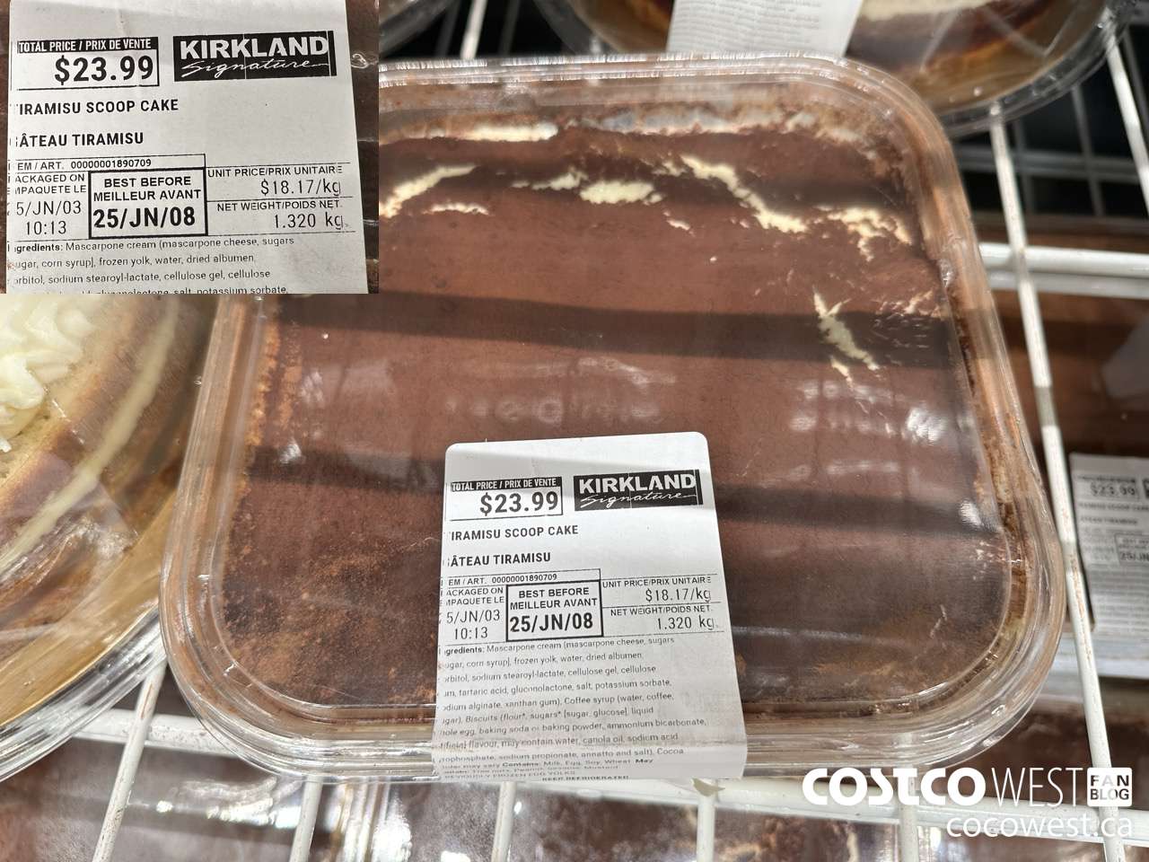 1890709 TIRAMISU SCOOP CAKE $23.99