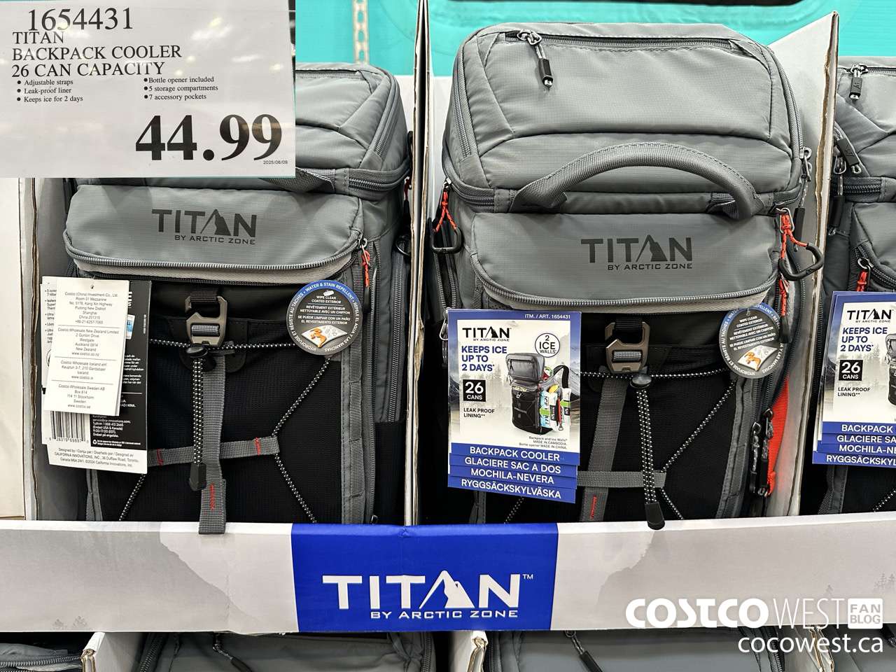 1654431 TITAN BACKPACK COOLER 26 CAN CAPACITY  $44.99
