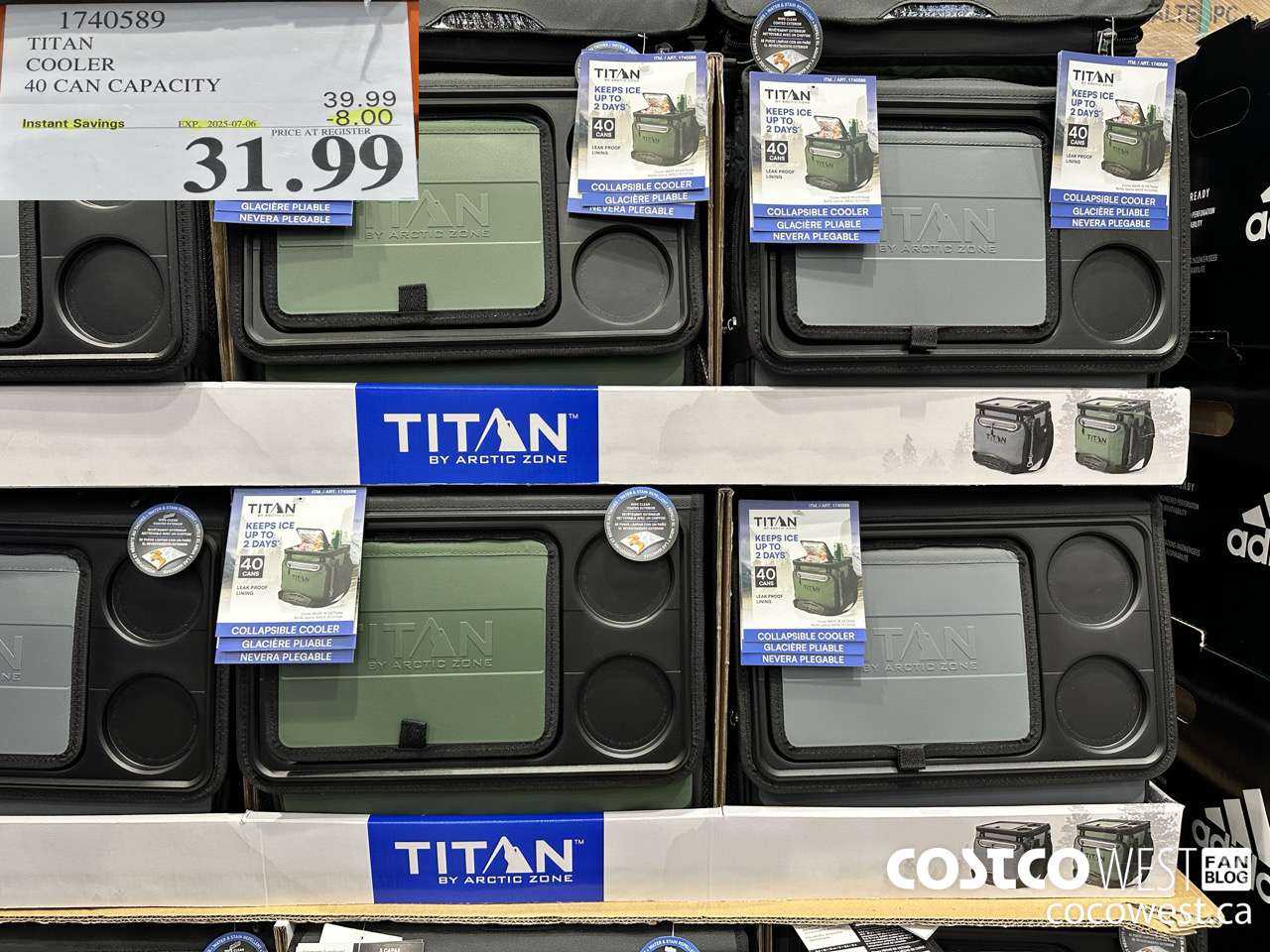 1740589 TITAN COOLER 40 CAN CAPACITY ($8.00 INSTANT SAVINGS EXPIRES ON 2025-07-06) $31.99