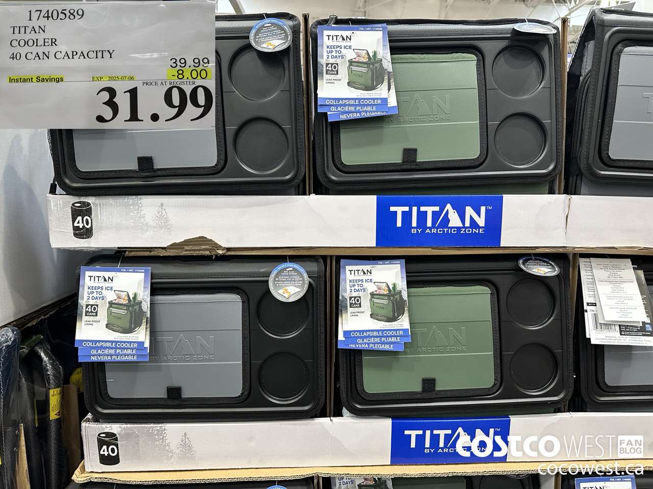 1740589 TITAN COOLER 40 CAN CAPACITY ($8.00 INSTANT SAVINGS EXPIRES ON 2025-07-06) $31.99