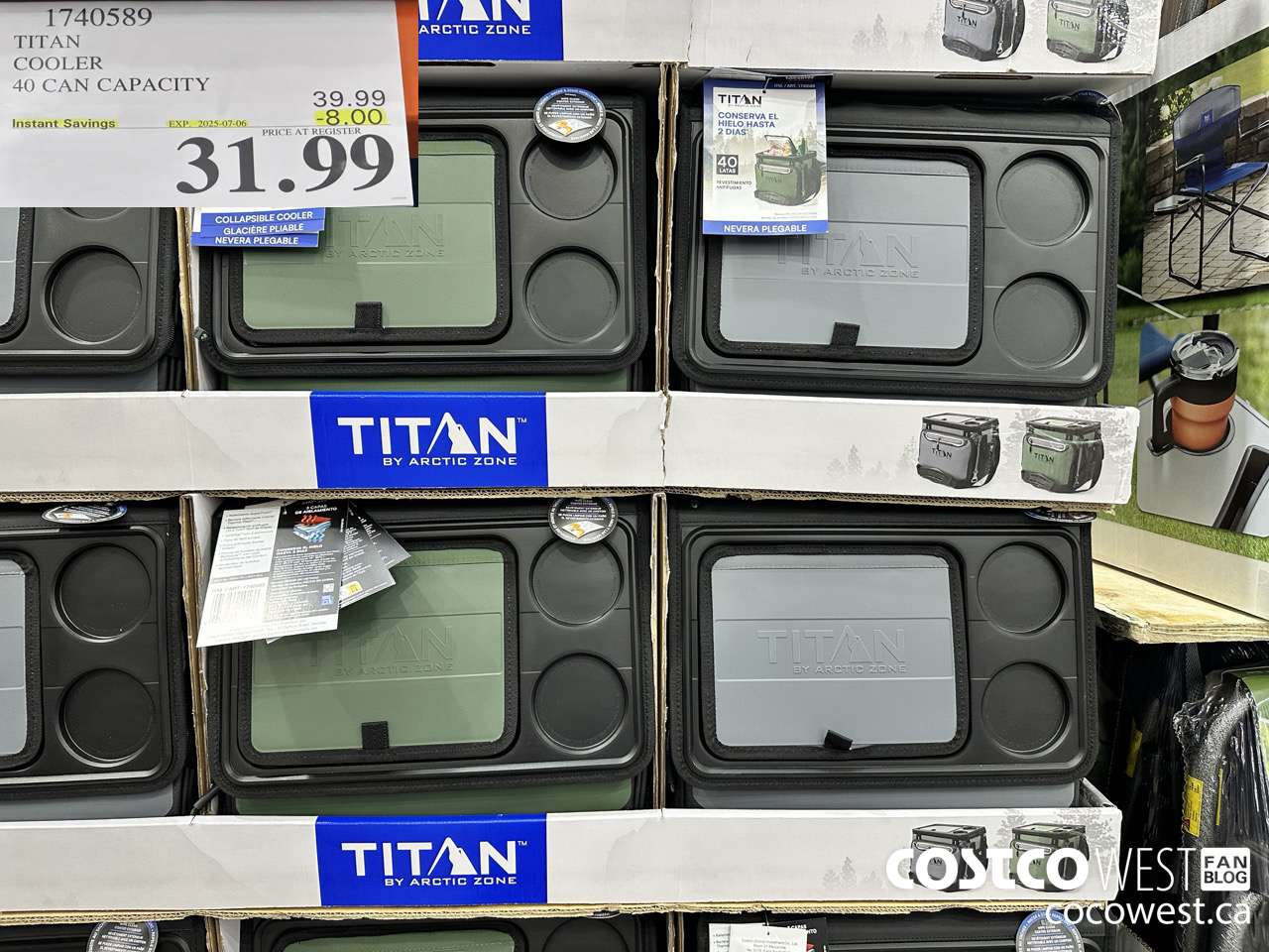 1740589 TITAN COOLER 40 CAN CAPACITY ($8.00 INSTANT SAVINGS EXPIRES ON 2025-07-06) $31.99