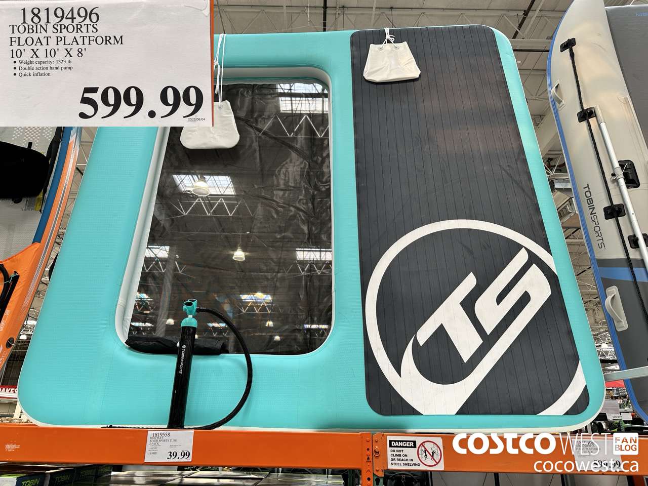 1819496 TOBIN SPORTS FLOAT PLATFORM 10' X 10' X 8' $599.99