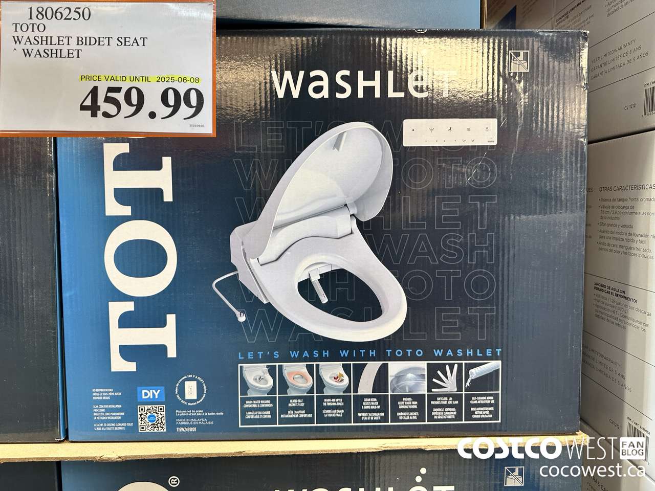 1806250 TOTO WASHLET BIDET SEAT WASHLET (EXPIRES ON 2025-06-08) $459.99