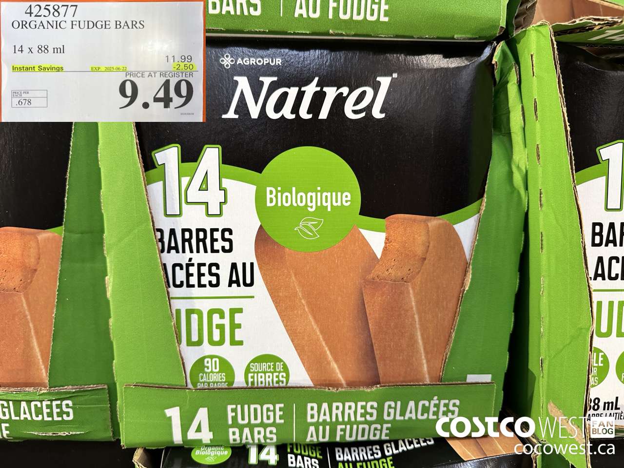 425877 TRADITIONS ORGANIC FUDGE BARS 14 COUNT ($2.50 INSTANT SAVINGS EXPIRES ON 2025-06-22) $9.49