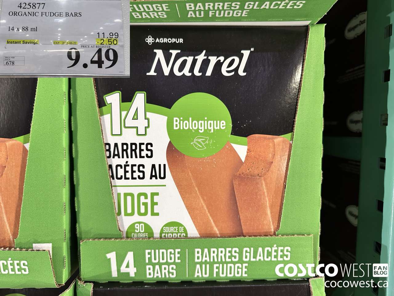 425877 TRADITIONS ORGANIC FUDGE BARS 14 COUNT ($2.50 INSTANT SAVINGS EXPIRES ON 2025-06-22) $9.49