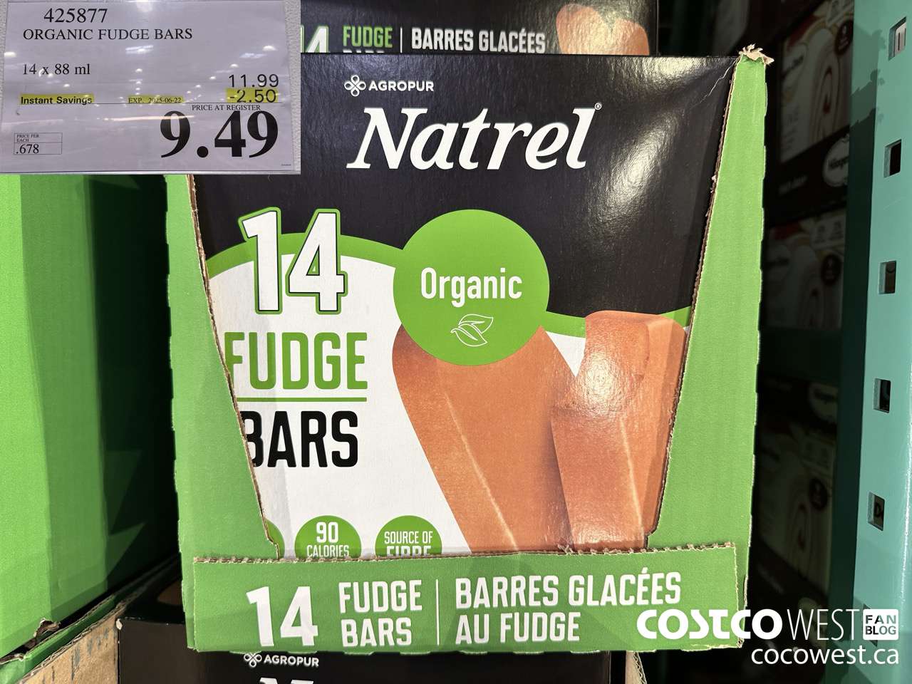 425877 TRADITIONS ORGANIC FUDGE BARS 14 COUNT ($2.50 INSTANT SAVINGS EXPIRES ON 2025-06-22) $9.49