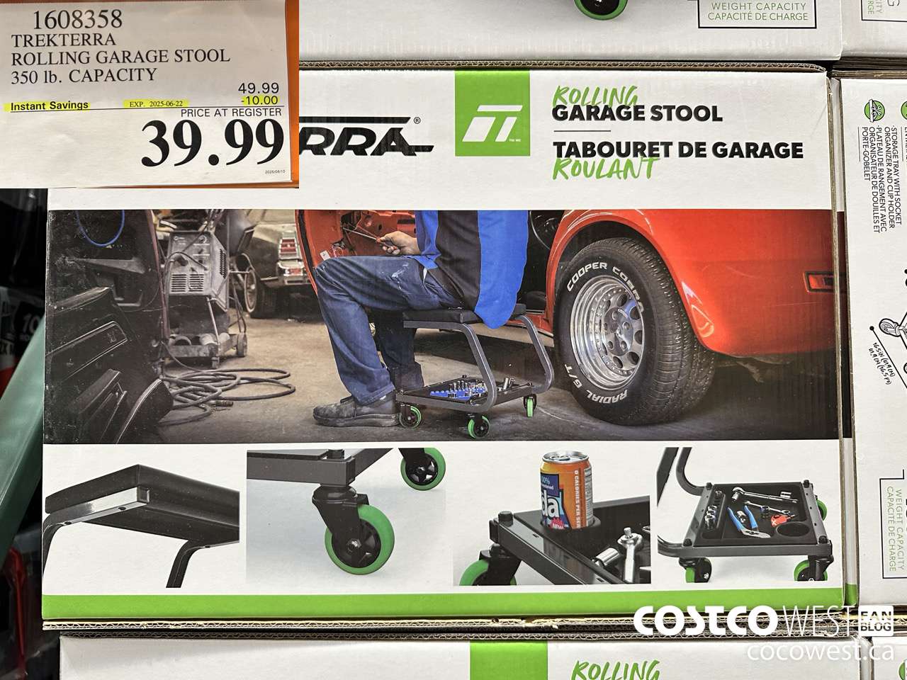 1608358 TREKTERRA ROLLING GARAGE STOOL 350LB CAPACITY ($10.00 INSTANT SAVINGS EXPIRES ON 2025-06-22) $39.99