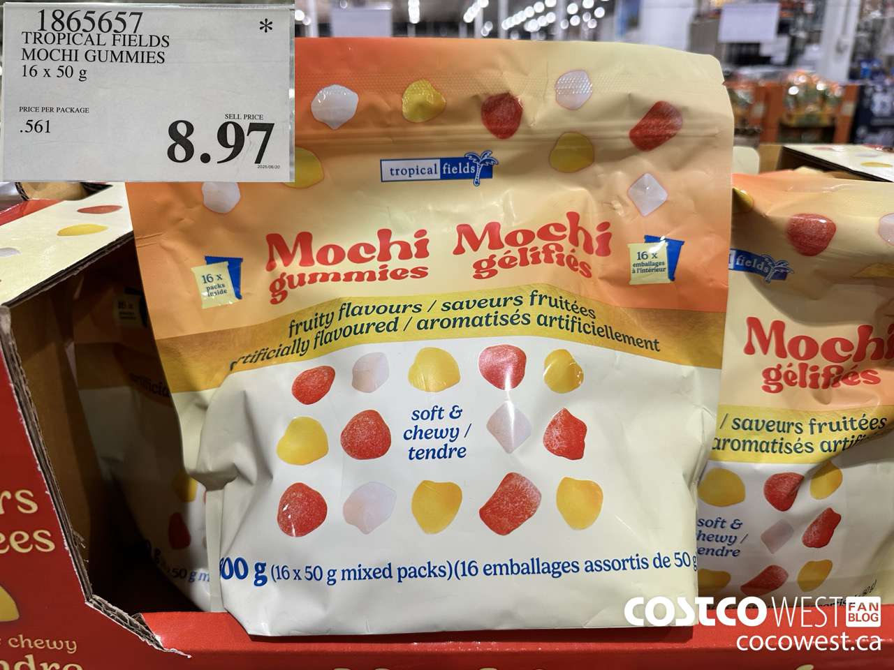1865657 TROPICAL FIELDS MOCHI GUMMIES 16 X 50G $8.97