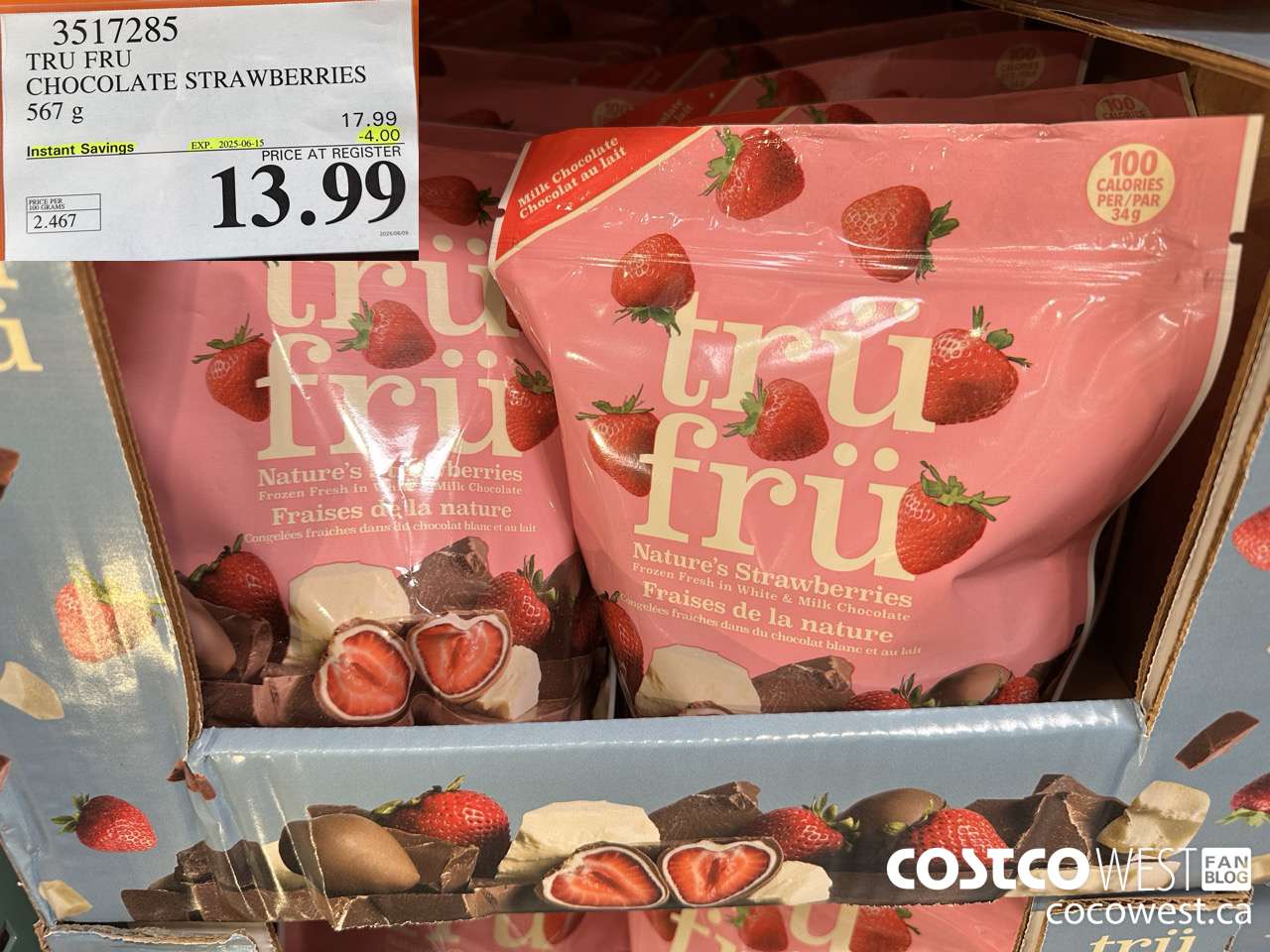 3517285 TRU FRU CHOCOLATE STRAWBERRIES 567 g ($4.00 INSTANT SAVINGS EXPIRES ON 2025-06-15) $13.99
