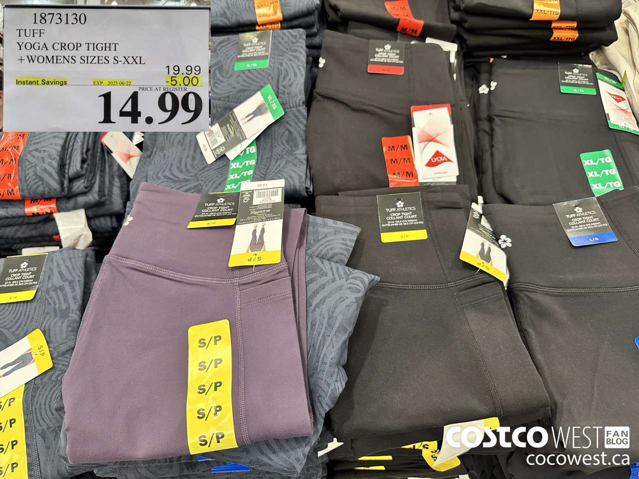 1873130 TUFF YOGA CROP TIGHT WOMENS SIZES S-XXL ($5.00 INSTANT SAVINGS EXPIRES ON 2025-06-22) $14.99