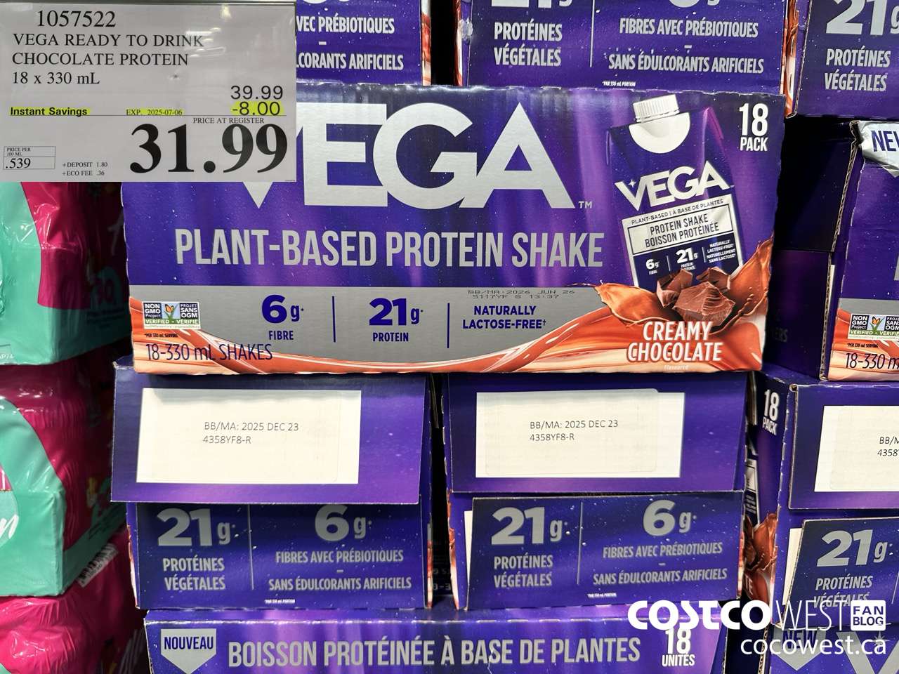 1057522 VEGA READY TO DRINK CHOCOLATE PROTEIN 1 X 330ML ($8.00 INSTANT SAVINGS EXPIRES ON 2025-07-06) $31.99