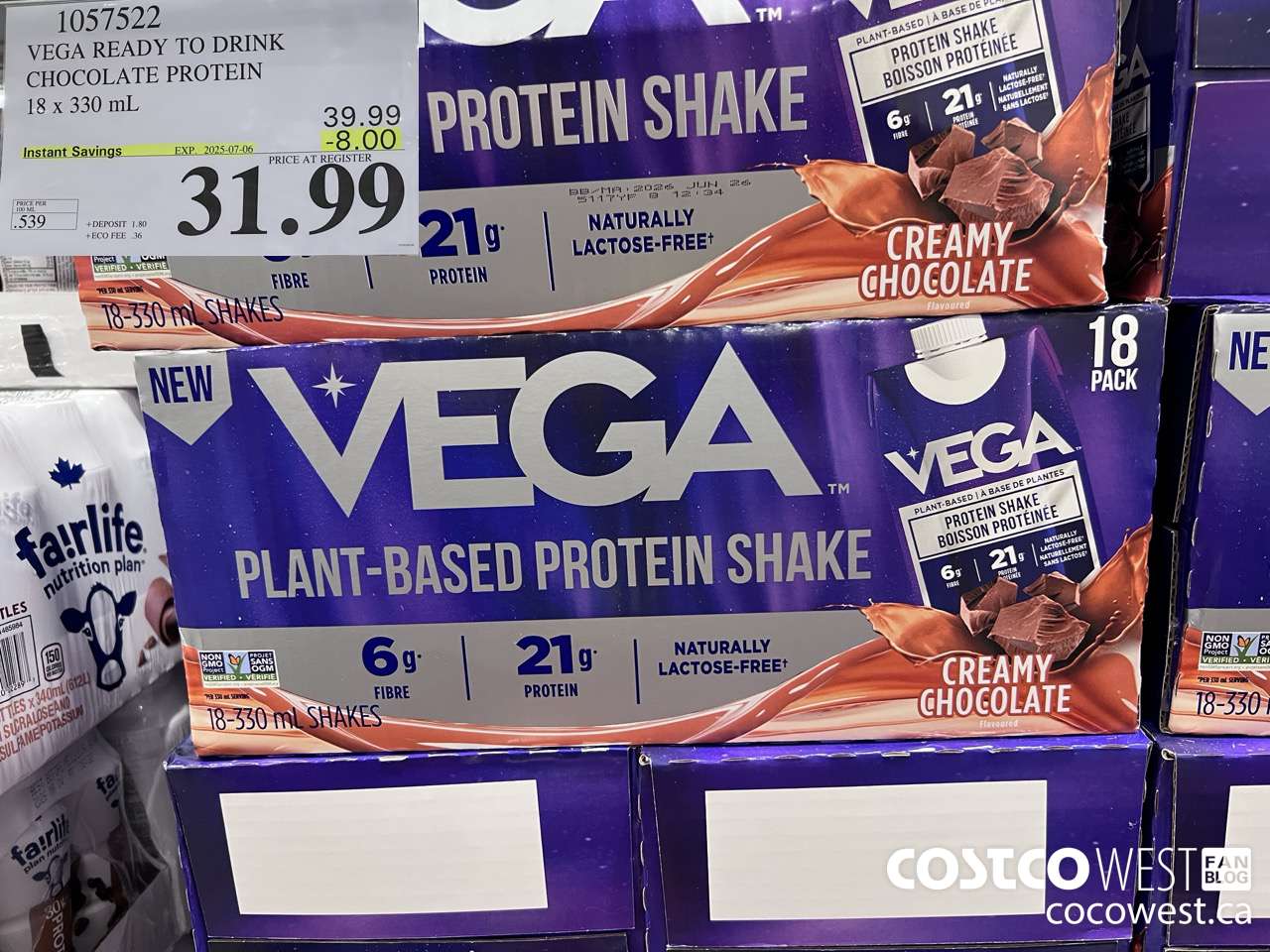 1057522 VEGA READY TO DRINK CHOCOLATE PROTEIN 1 X 330ML ($8.00 INSTANT SAVINGS EXPIRES ON 2025-07-06) $31.99