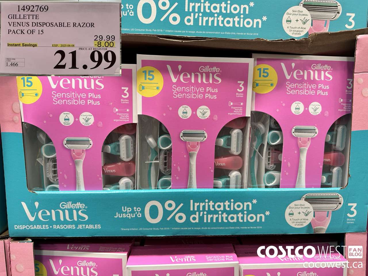 1492769 VENUS SENSITVE PLUS 15 COUNT DISPOSABLE ($8.00 INSTANT SAVINGS EXPIRES ON 2025-06-08) $21.99