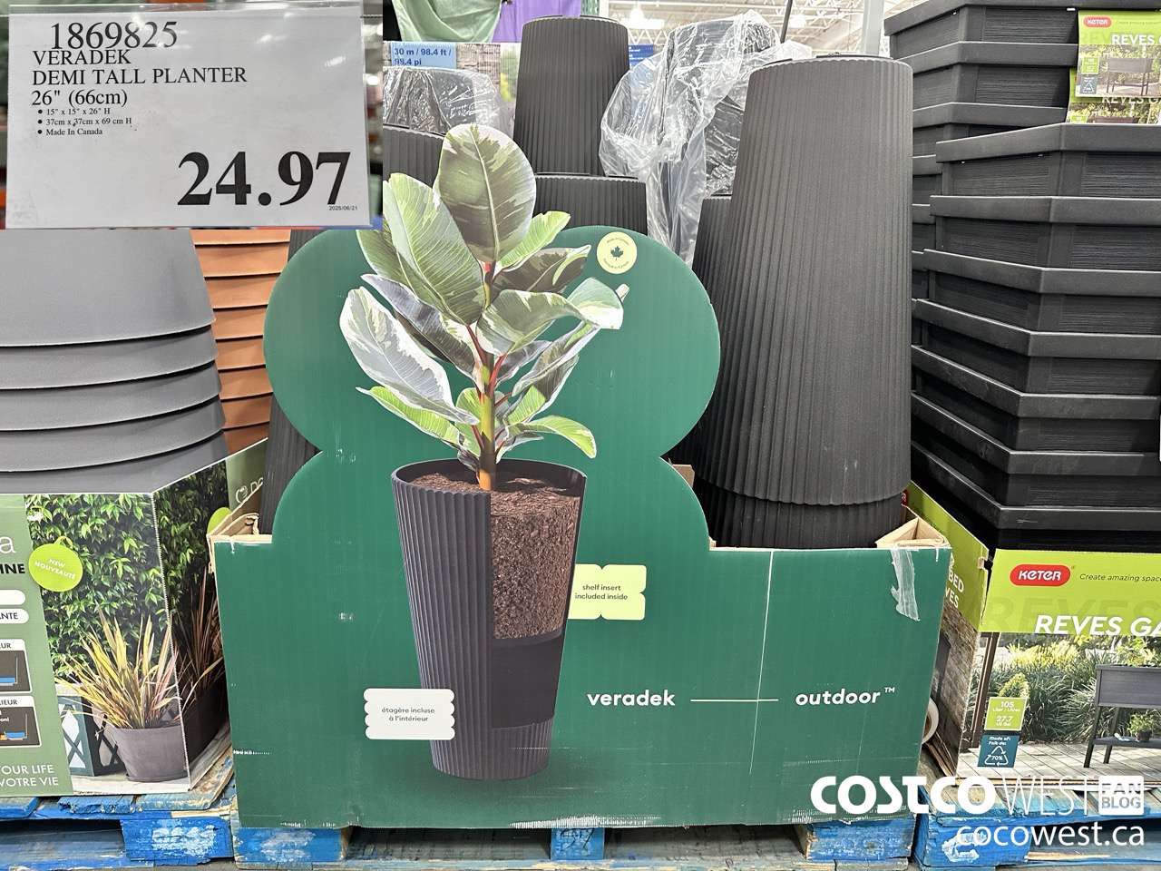 1869825 VERADEK DEMI TALL PLANTER 26