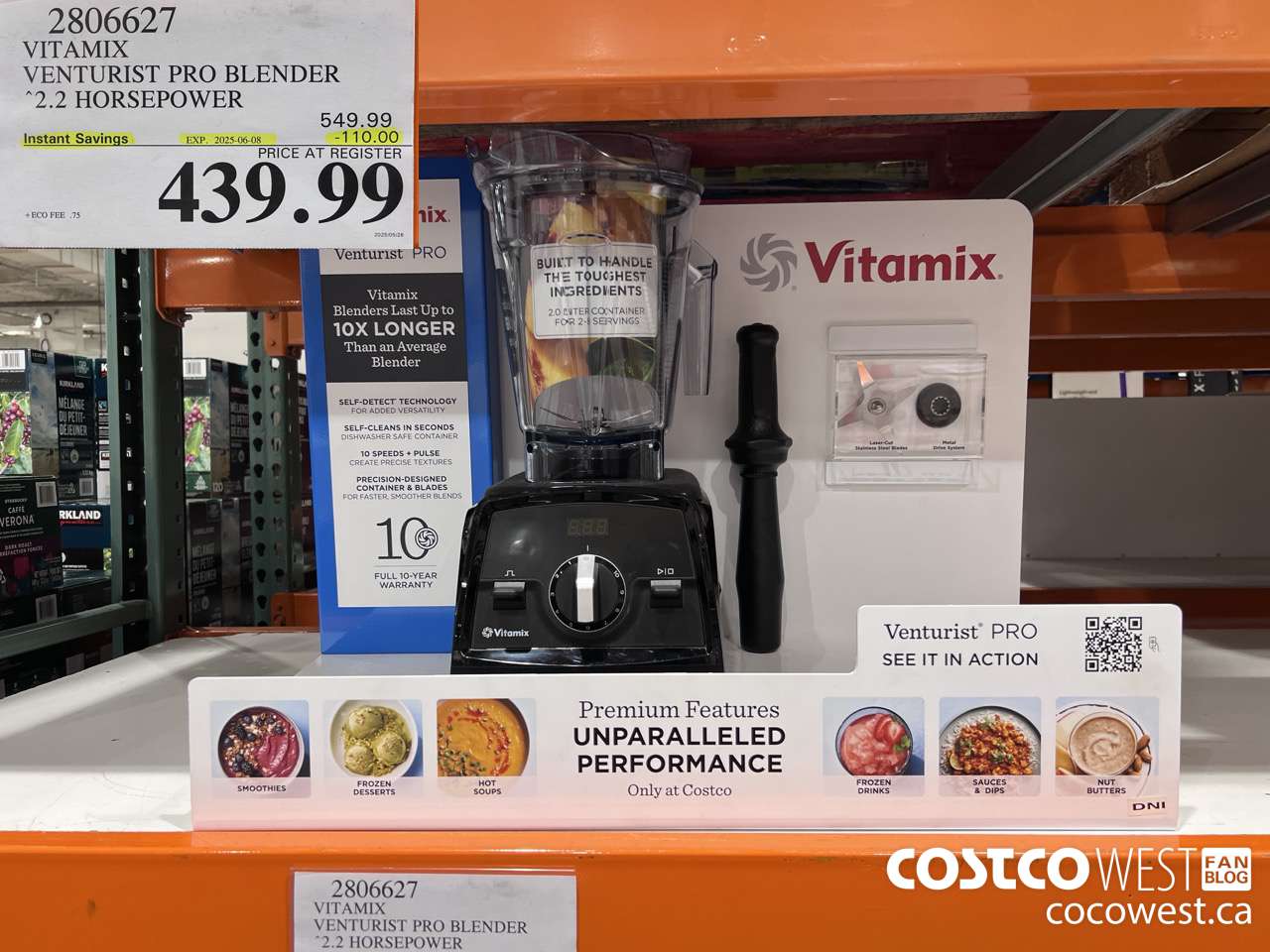 2806627 VITAMIX VENTURIST PRO BLENDER ($110.00 INSTANT SAVINGS EXPIRES ON 2025-06-08) $439.99