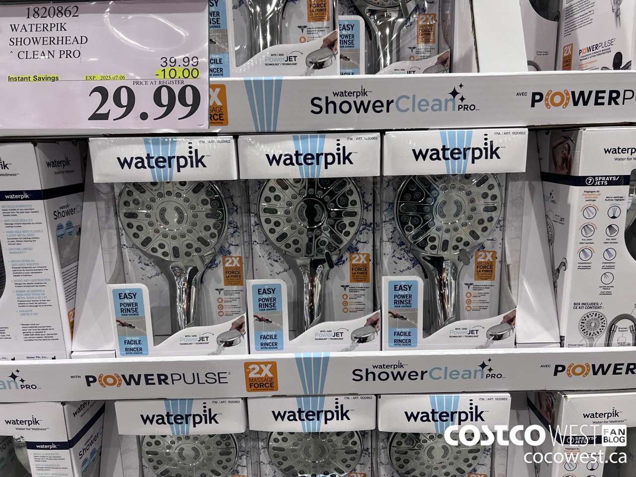 1820862 WATERPIK SHOWERHEAD CLEAN PRO ($10.00 INSTANT SAVINGS EXPIRES ON 2025-07-06) $29.99