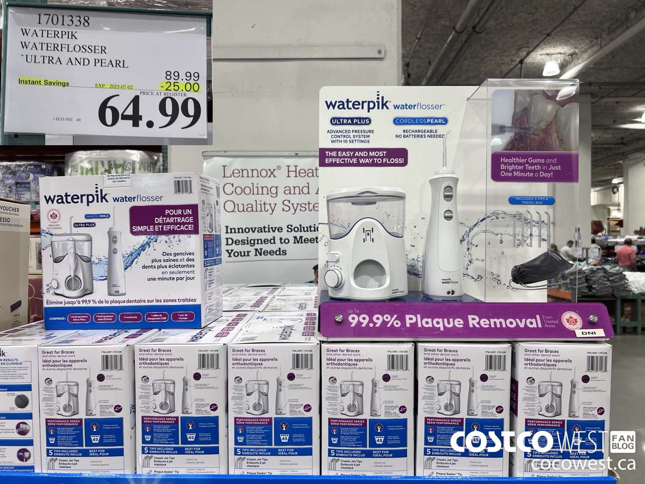 1701338 WATERPIK WATERFLOSSER ULTRA AND PEARL ($25.00 INSTANT SAVINGS EXPIRES ON 2025-07-02) $64.99