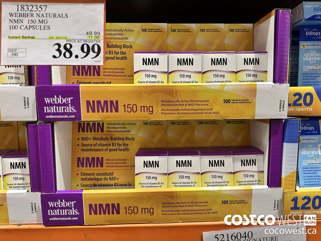 1832357 WEBBER NATURALS NMN 150MG 100 CAPSULES ($11.00 INSTANT SAVINGS EXPIRES ON 2025-07-06) $38.99