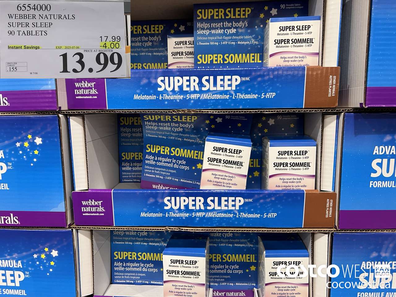 6554000 WEBBER NATURALS SUPER SLEEP 90 TABLETS ($4.00 INSTANT SAVINGS EXPIRES ON 2025-07-06) $13.99