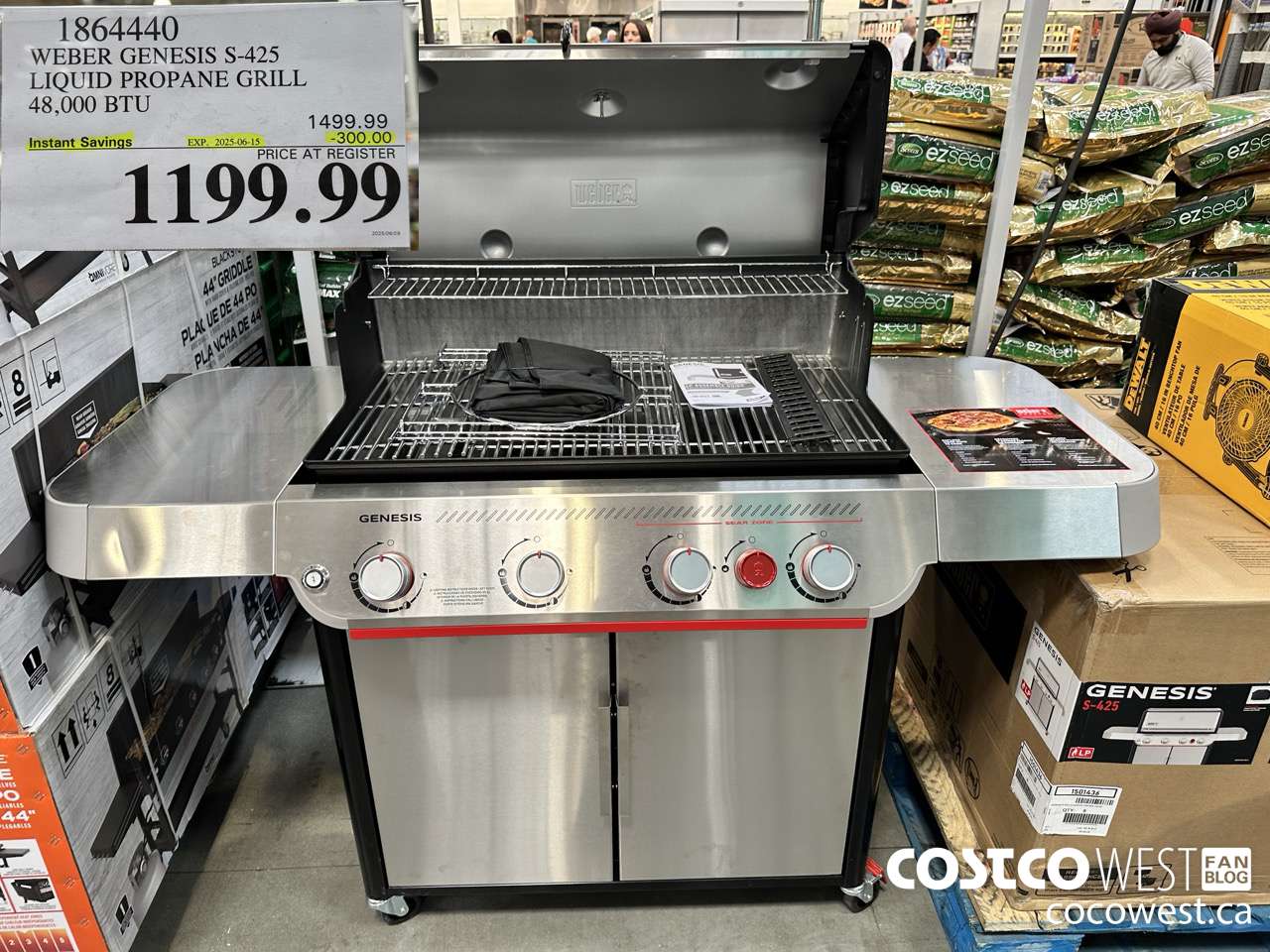 1864440 WEBER GENESIS S-425 LIQUID PROPANE GRILL 48,000 BTU ($300.00 INSTANT SAVINGS EXPIRES ON 2025-06-15) $1199.99