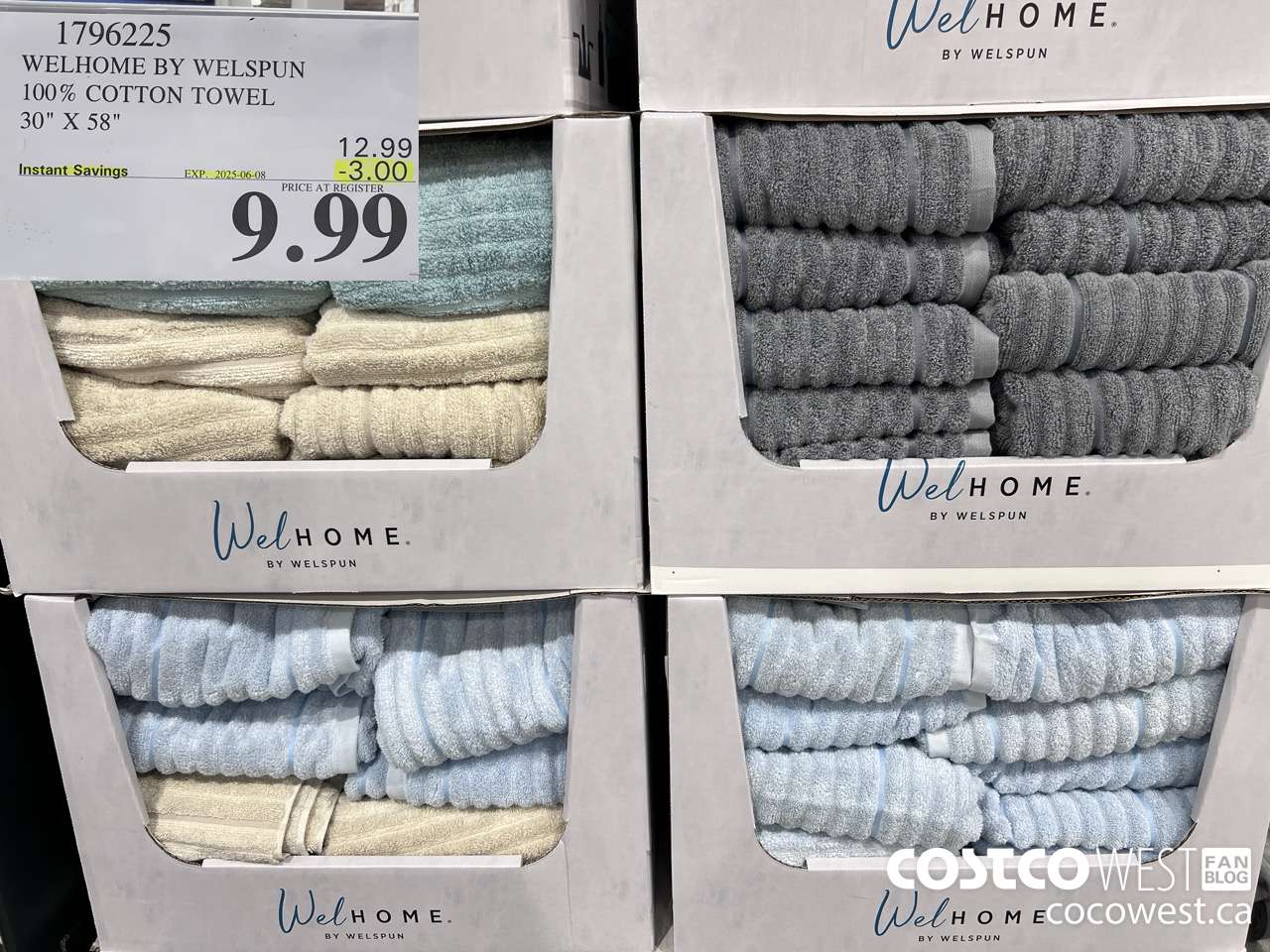 1796225 WELHOME BY WELSPUN 100% COTTON TOWEL 30