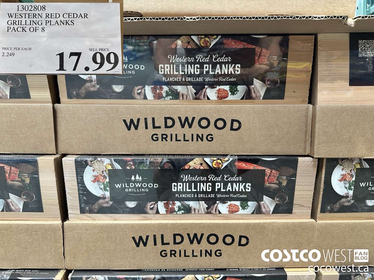 1302808 WESTERN RED CEDAR GRILLING PLANKS PACK OF $17.99
