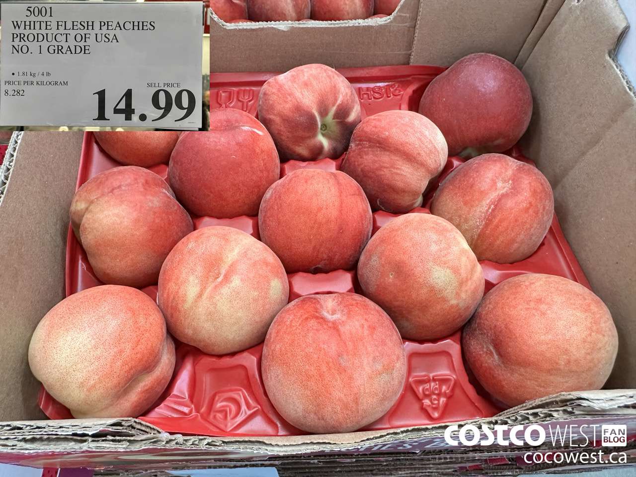 5001 WHITE FLESH PEACHES PRODUCT OF USA NO. 1 GRADE $14.99