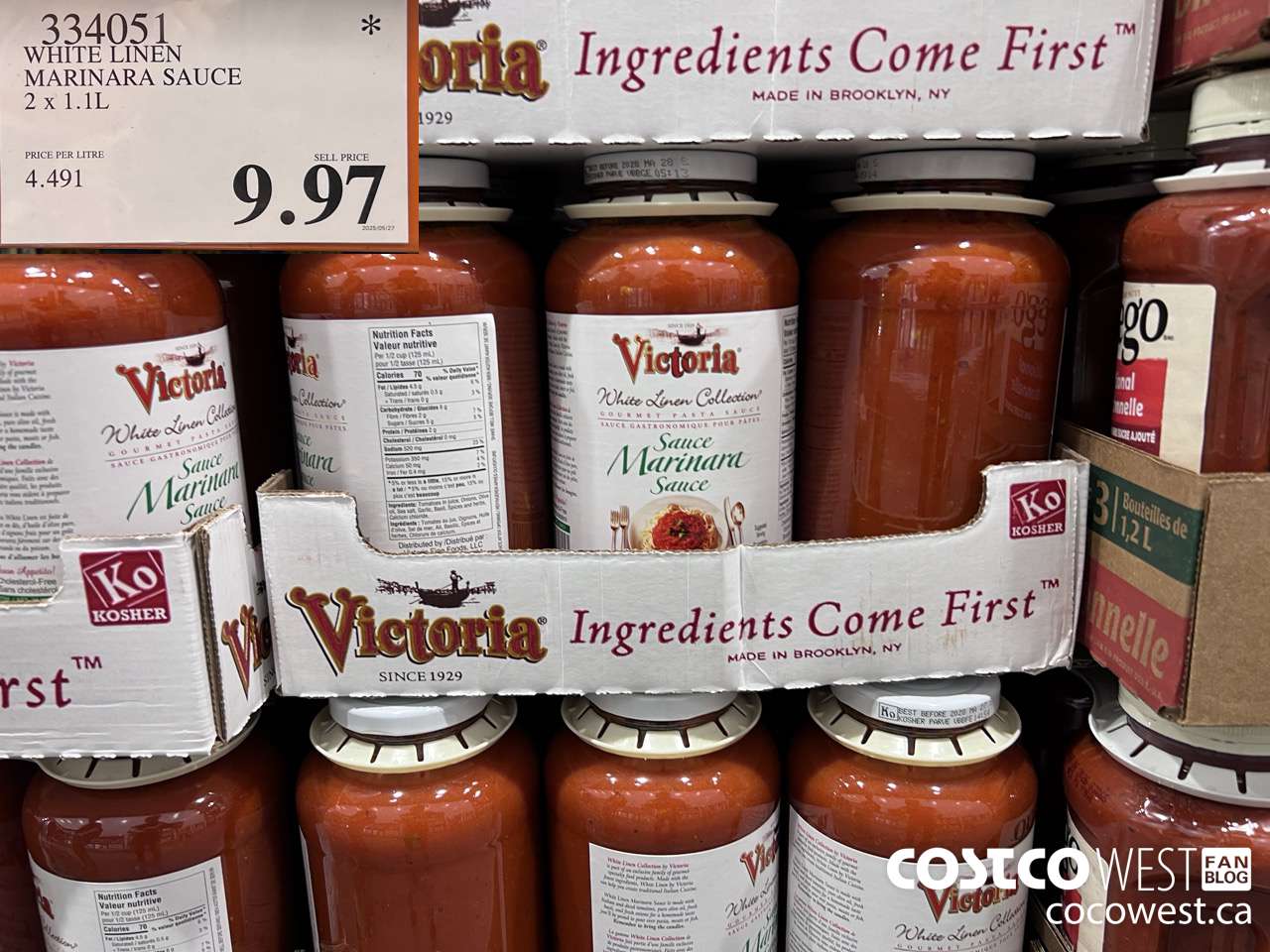 334051 WHITE LINEN MARINARA SAUCE 2 x 1.1L $9.97