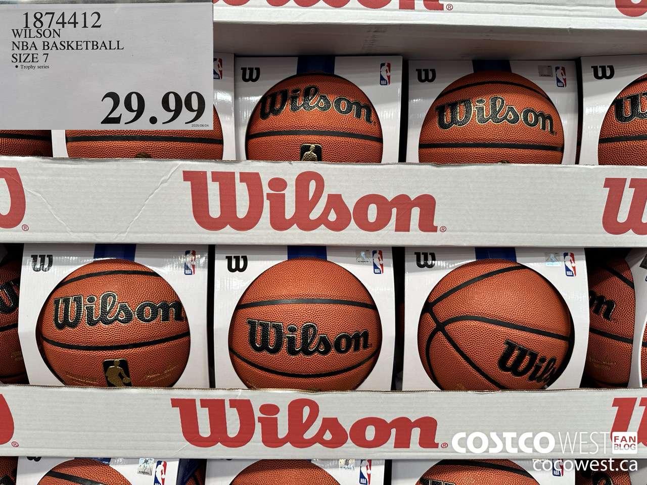 1874412 WILSON NBA BASKETBALL SIZE 7 $29.99