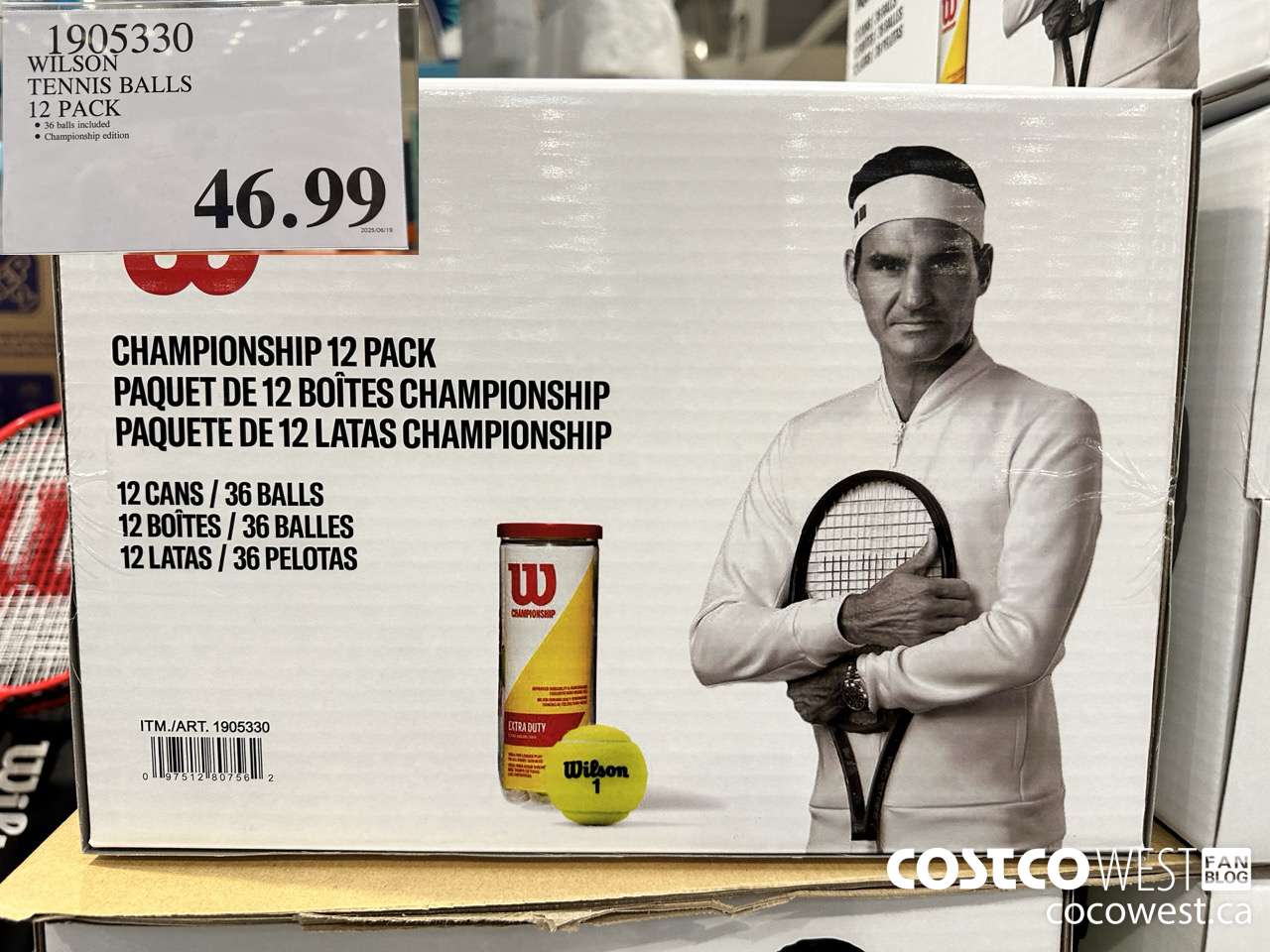 1905330 WILSON TENNIS BALLS 12 PACK $46.99