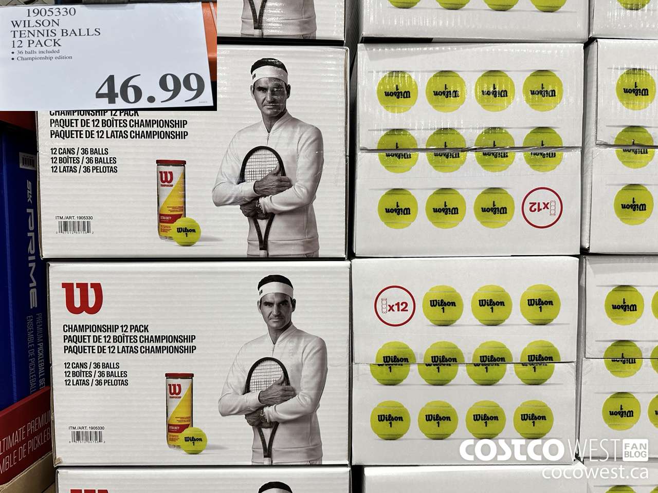 1905330 WILSON TENNIS BALLS 12 PACK $46.99