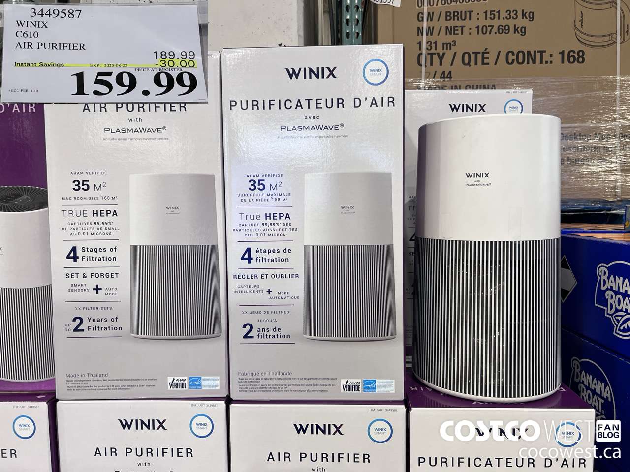 3449587 WINIX C610 AIR PURIFIER ($30.00 INSTANT SAVINGS EXPIRES ON 2025-08-22) $159.99