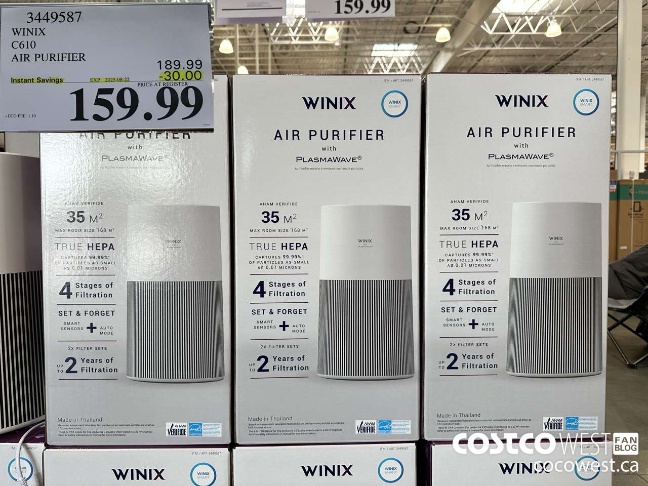3449587 WINIX C610 AIR PURIFIER ($30.00 INSTANT SAVINGS EXPIRES ON 2025-08-22) $159.99