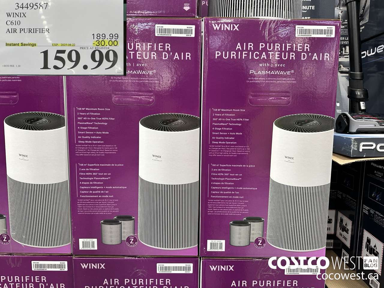 3449587 WINIX C610 AIR PURIFIER ($30.00 INSTANT SAVINGS EXPIRES ON 2025-08-22) $159.99