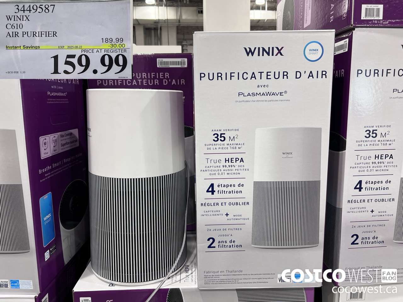 3449587 WINIX C610 AIR PURIFIER ($30.00 INSTANT SAVINGS EXPIRES ON 2025-08-22) $159.99