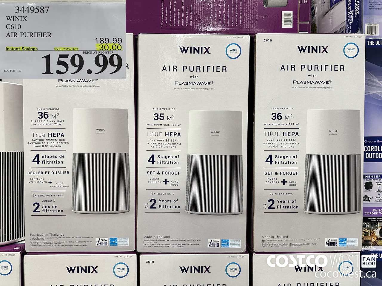 3449587 WINIX C610 AIR PURIFIER ($30.00 INSTANT SAVINGS EXPIRES ON 2025-08-22) $159.99