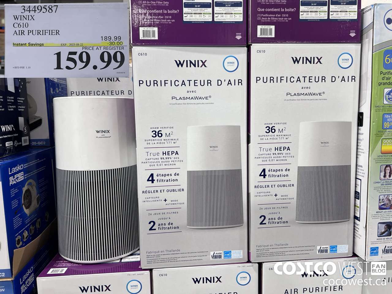 3449587 WINIX C610 AIR PURIFIER ($30.00 INSTANT SAVINGS EXPIRES ON 2025-08-22) $159.99