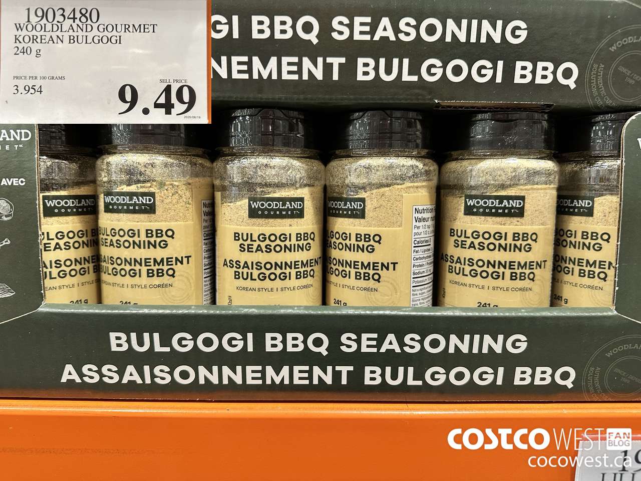 1903480 WOODLAND GOURMET KOREAN BULGOGI 240G $9.49