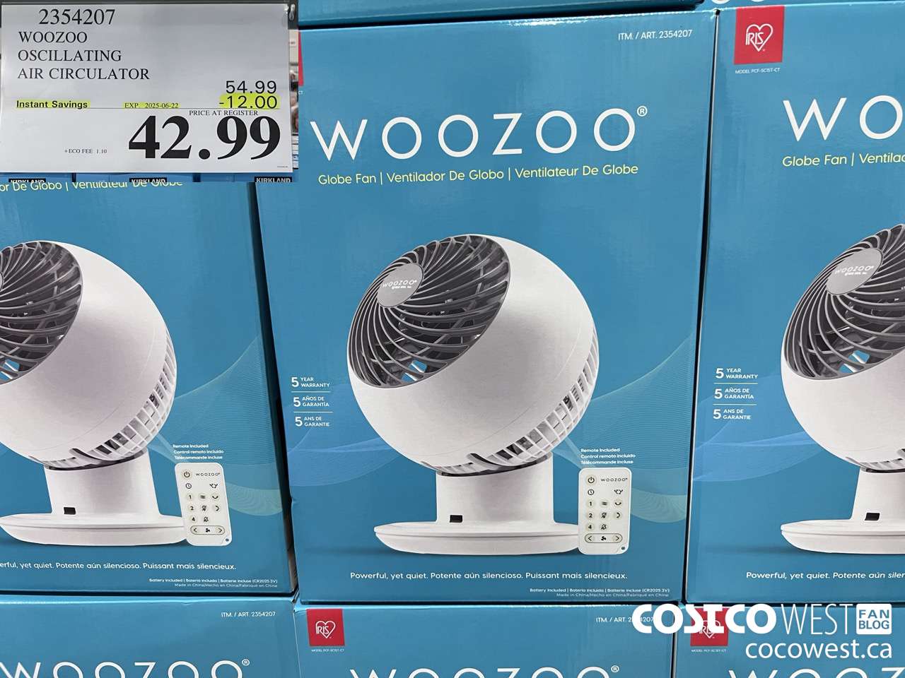2354207 WOOZOO OSCILLATING AIR CIRCULATOR ($12.00 INSTANT SAVINGS EXPIRES ON 2025-06-22) $42.99