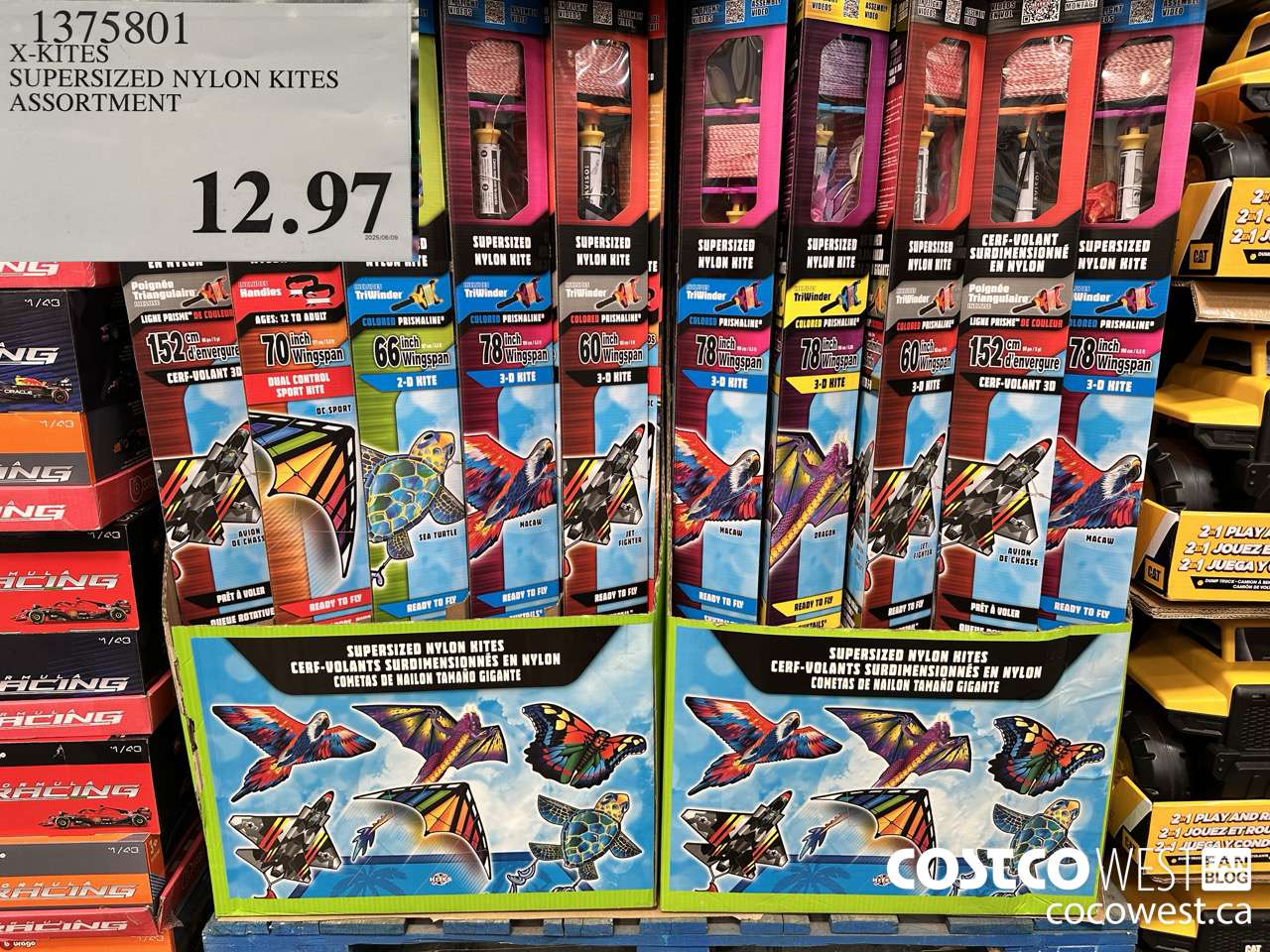 1375801 X-KITES SUPERSIZED NYLON KITES ASSORTMENT $12.97