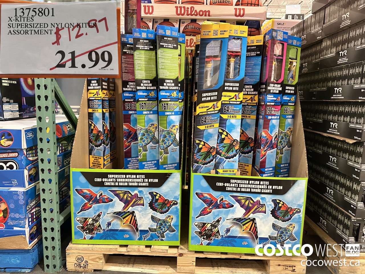 1375801 X-KITES SUPERSIZED NYLON KITES ASSORTMENT $12.97