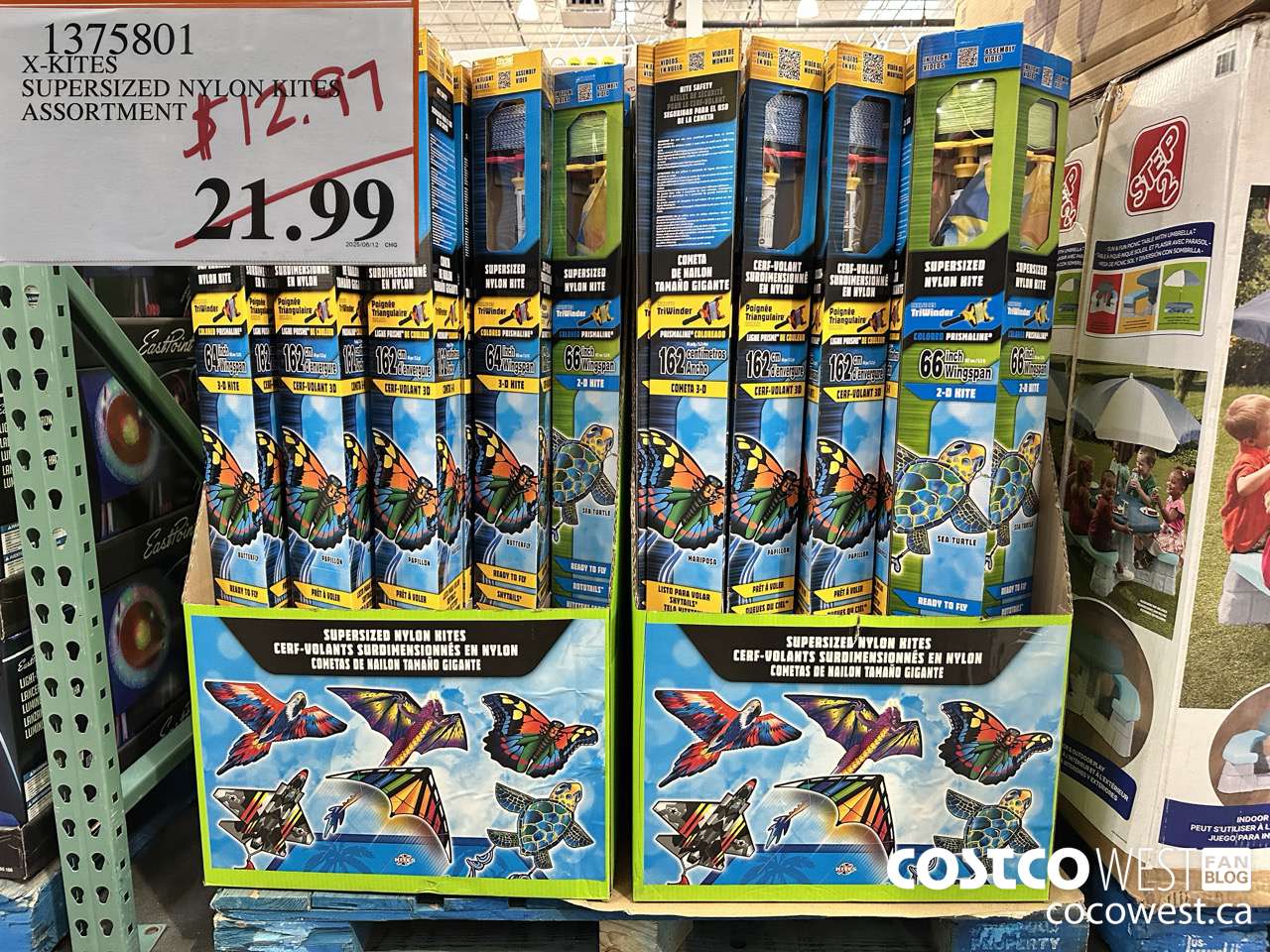 1375801 X-KITES SUPERSIZED NYLON KITES ASSORTMENT $12.97