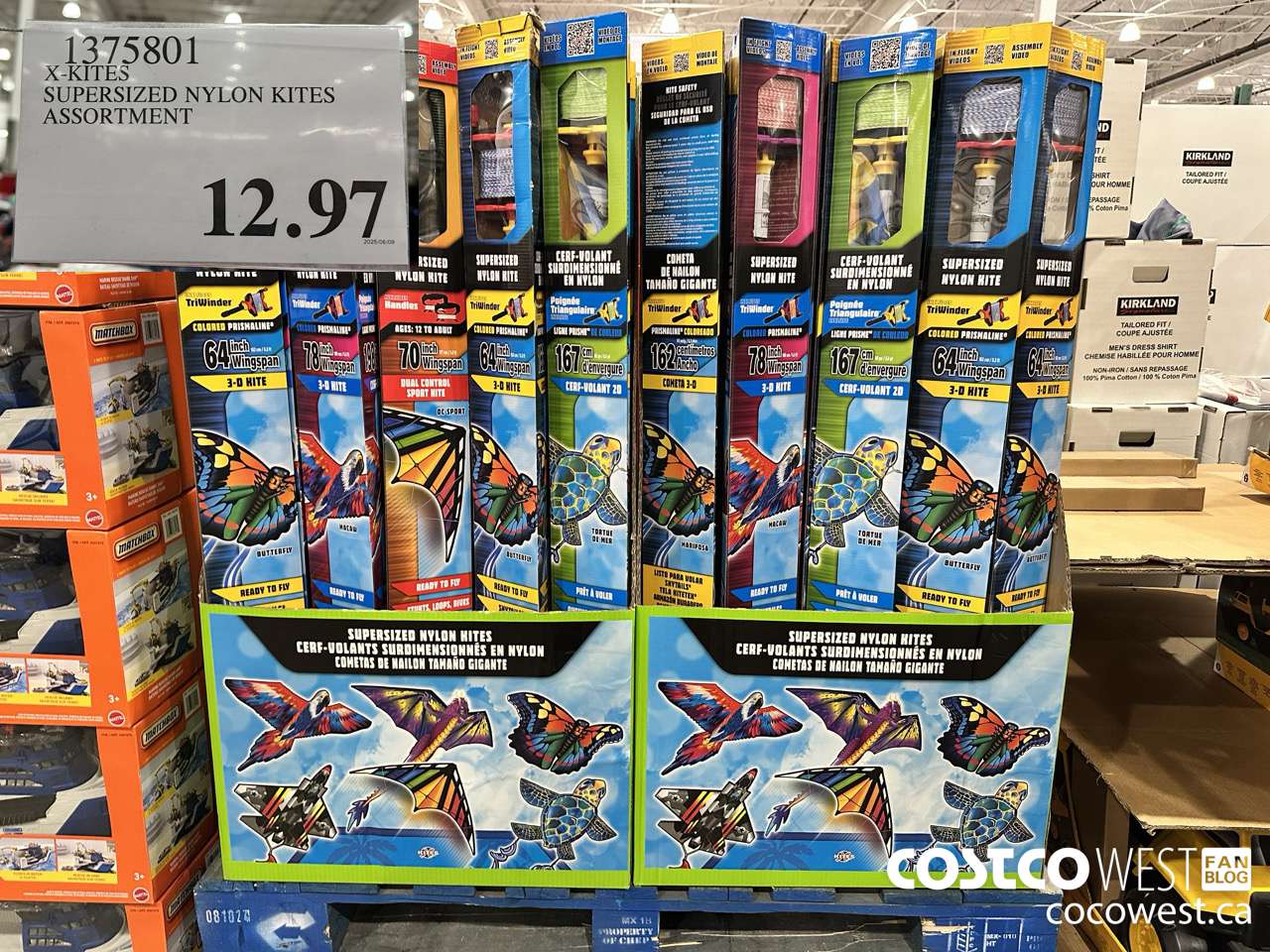 1375801 X-KITES SUPERSIZED NYLON KITES ASSORTMENT $12.97