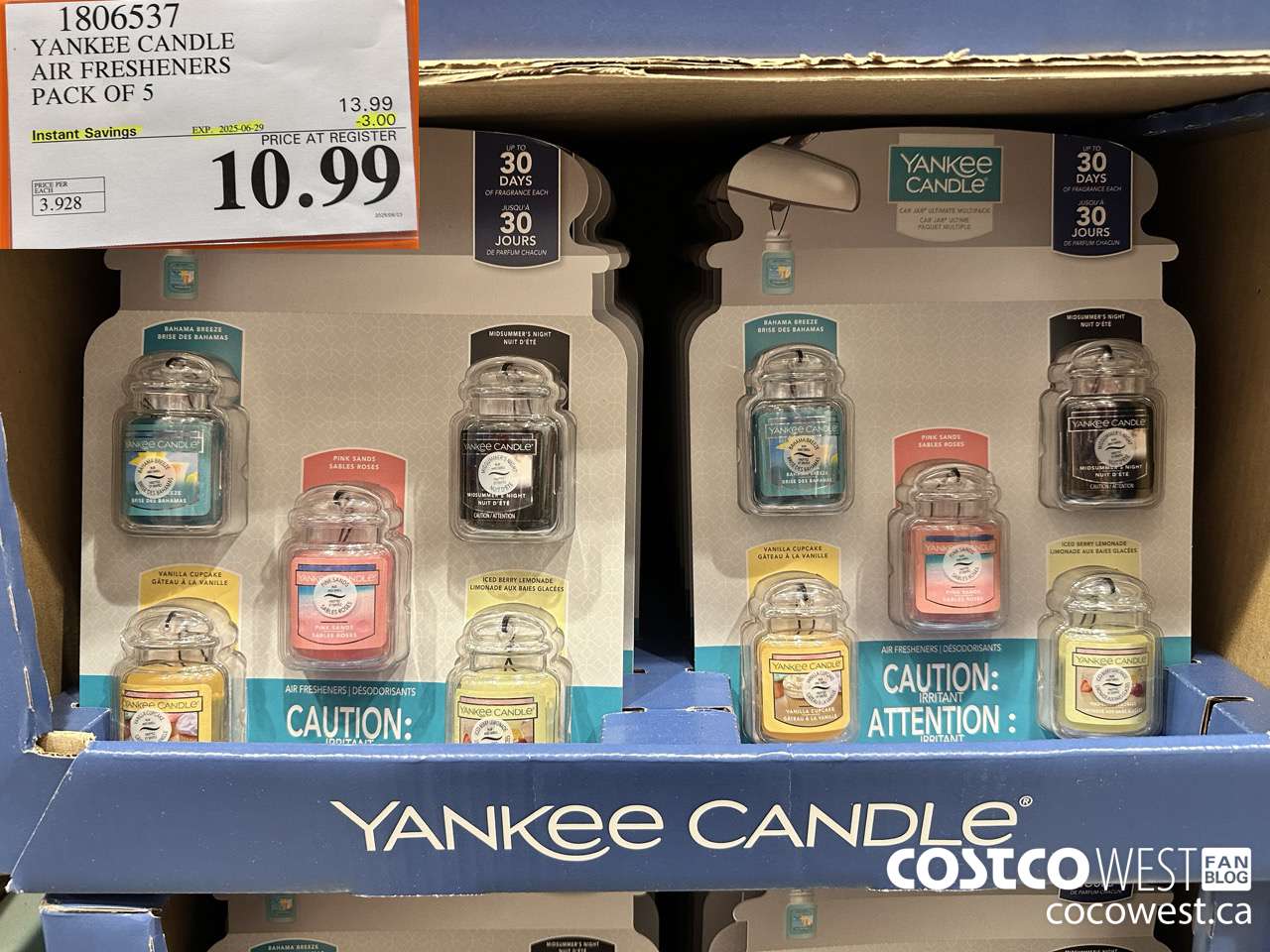 1806537 YANKEE CANDLE AIR FRESHENER PACK OF 5 ($3.00 INSTANT SAVINGS EXPIRES ON 2025-06-29) $10.99