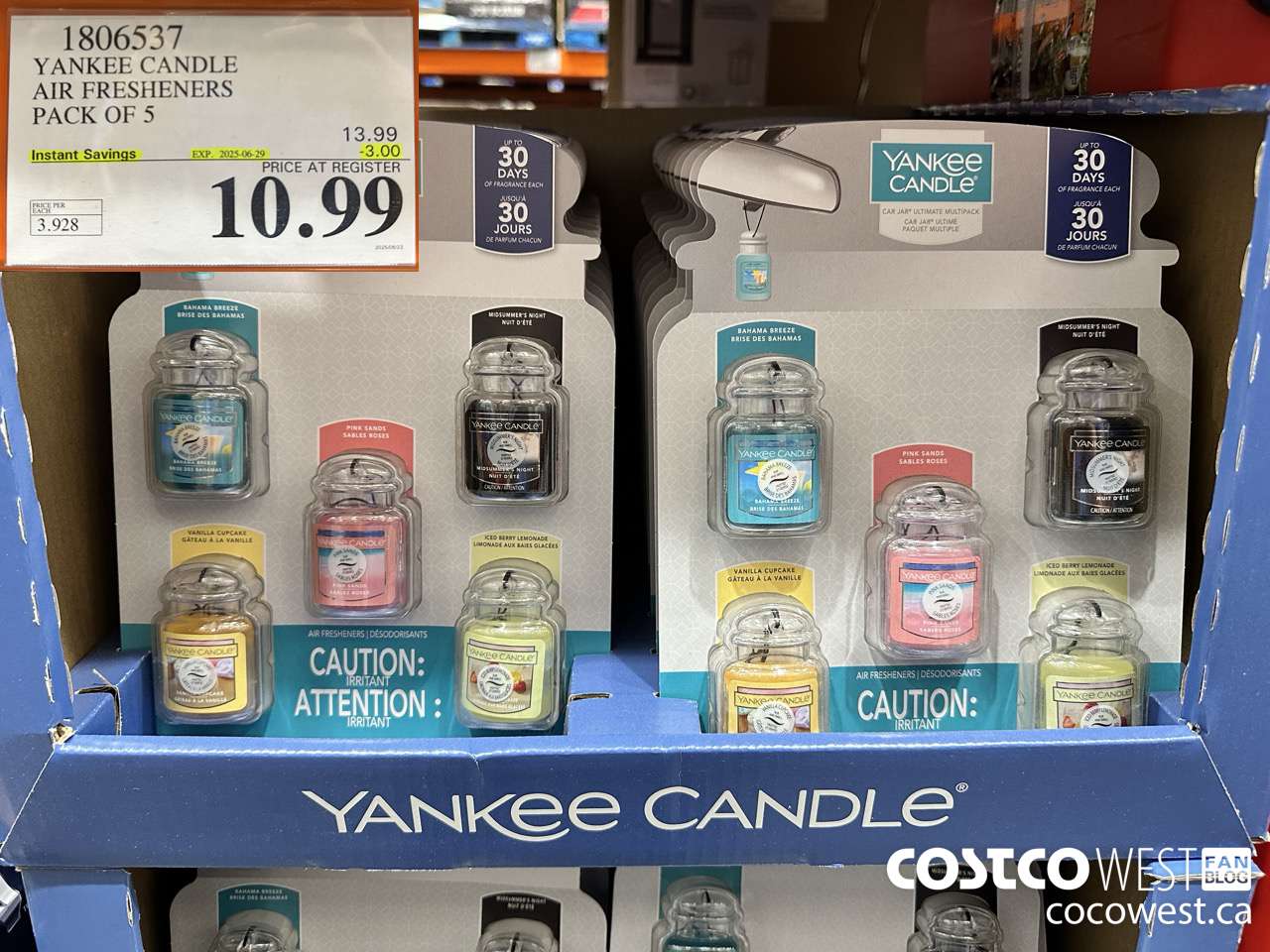 1806537 YANKEE CANDLE AIR FRESHENER PACK OF 5 ($3.00 INSTANT SAVINGS EXPIRES ON 2025-06-29) $10.99